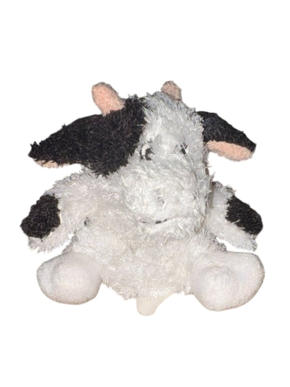 Animal Alley VERY SOFT BLACK & WHITE COW 4" Bean Bag Stuffed Animal Toy
